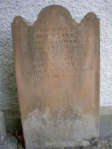 John Love & Nancy Anne McAlister Headstone