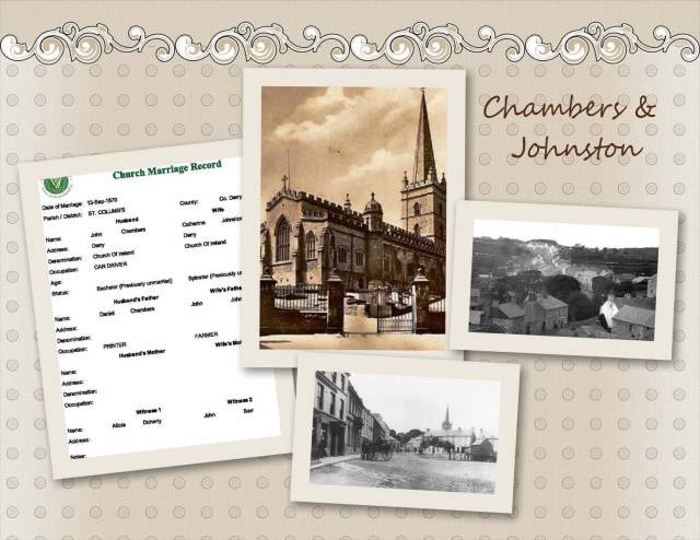 John Chambers & Catherine Johnston - Marriage Record
