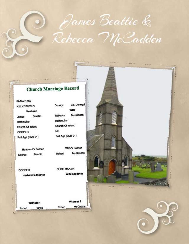 James Beattie & Rebecca McCadden - Marriage Record